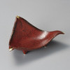 Mino Ware, Red Yuzu Tenmoku Triangular Serving Bowl, Made in Japan Sashimi