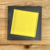 Mino Ware Japan Japanese Tableware Black-Rimmed Yellow Glazed Square Plate 18cm