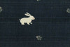Usagi line of Rabbit Noren Japanese hanging curtain Navy cute cotton 85*150cm