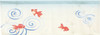 Noren Japanese door curtain 33.46x11.81 in polyesterRippled Goldfish Japan