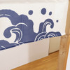 Noren Japanese door curtain 33.46x11.81 in polyesterBlue wave pattern Japan