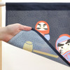 Noren Japanese doorcurtain 33.46x11.81 in Resilient Daruma Fall Seven Rise Eight