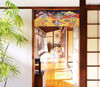 Noren Japanese door curtain 33.46x11.81 in polyester Pine, Bamboo, Plum, Crane