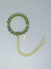Green Amber 18-Bead Juzu with Matching Accents & Yotsume Knot  Kyoto Japan