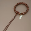 Boxwood Skull Carving 18 Bead Juzu All Beads Yotsume Cord Kyoto Japan Mala
