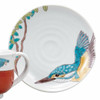 Kutani ware Japan Hideaki KatsumataKawasemi Kingfisher Cup and saucer Handcaft