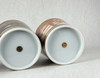 Kutani ware Japan Pair of Rock Glasses Kinrande Style with Two Deities Yoshinori