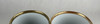 Kutani ware Japan Pair of Rock Glasses Kinrande Style with Two Deities Yoshinori