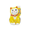 Maneki neko Kutani ware Japanese Lucky cat Yellow mori Art Japan 3.5in Left