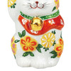 Maneki neko Kutani ware Japanese Lucky cat Hana Hana Mori art 4.5in Japan
