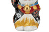 Maneki neko Kutani ware Japanese Lucky cat Golden Mt. Fuji Japan Black glaze 5.7