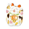 Maneki neko Kutani ware Japanese Lucky cat Ema Double-paw Gold Accent Japan
