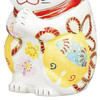 Maneki neko Kutani ware Japanese Lucky cat Wishful Onegai-cat Bell pattern Japan