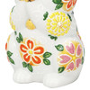 Maneki neko Kutani ware Japanese Lucky cat Praying Cat Hana Hana Floral 4.4in