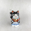 Maneki neko Kutani ware Japanese Lucky cat Shiro Fuji (White Mt. Fuji) Mori Art