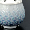 Kutani ware Japan Minami Miyuki Incense Burner in Beni-kake Sora-iro Glaze