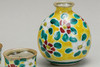 Kutani yaki ware Japanese Sake cup pot set Guinomi Tokkuri Yoshida-ya Flower