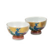 Kutani yaki ware Japanese Sake cup pot set Guinomi Tokkuri Iro-e Peony Peacock