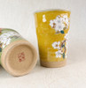 Pair Kutani yaki ware Japanese Ceramic Tumbler Beer Sake cup Sakura Cherry