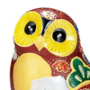 Kutani Ware Lucky Fukuro Owl Mt. Fuji Motif – 4.9 inch Red glaze Mori art Japa