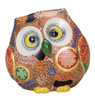 Kutani Ware Lucky Fukuro Owl Japan Mori art Red 4.5in Japanese Figurine