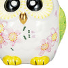Kutani Ware Fukuro Owl Cherryblossom motif Japan 3.9in Japan
