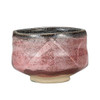 Chawan Kutani yaki ware Japanese Matcha Green Tea Bowl Pink silver glaze Japan