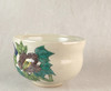Chawan Kutani yaki ware Japanese Matcha Green Tea BowlIro-e Fuyo Hibiscus Japan