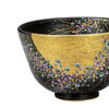 Chawan Kutani yaki ware Japanese Matcha Green Tea Bowl Gold Hagi Bush Clover