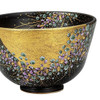 Chawan Kutani yaki ware Japanese Matcha Green Tea Bowl Gold Hagi Bush Clover