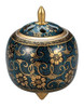 Koro Kutani yaki ware Japanese Incense Burner pot  3.5go Aochibu tessen Japan