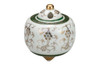 Koro Kutani yaki ware Japanese Incense Burner pot  Shirochibu Clematis Japan