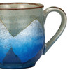 Kutani yaki ware Japanese Mug Coffee Tea Soup Cup Silver foil Blue Japan
