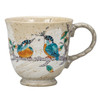 Kutani yaki ware Japanese Mug Coffee Tea Soup Cup Kingfisher Kawasemi