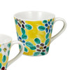 Pair Kutani yaki ware Mug Tea Coffee Cup set of 2Floral Pattern Japan