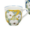 Pair Kutani yaki ware Mug Tea Coffee Cup set of 2Glazed Camellia Flower Japan
