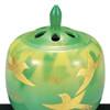 Koro Kutani yaki ware Japanese Incense Burner pot  Bird Flock Gold under Glaze