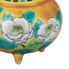 Koro Kutani yaki ware Japanese Incense Burner pot  Yoshida-ya style Camellia