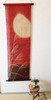 Kyoto Tapestry Wall Hanging Handpainted The Waiting Moon Red