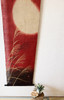 Kyoto Tapestry Wall Hanging Handpainted The Waiting Moon Red