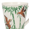 Kutani yaki ware Japanese Mug Coffee Tea Cup Big size Sparrows on Green Bamboo