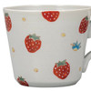 Kutani yaki ware Japanese Mug Coffee Tea Soup Cup Strawberry Little bird Kawai