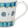 Kutani yaki ware Japanese Mug Coffee Tea Soup Cup Hanairo Blue floral Ako Mori