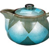 Kyusu Kutani yaki ware Japanese porcelain tea pot Ginsai silver Blue Ryusai