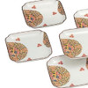 Kutani yaki ware Japanese Serving Plate Dish set of 5Komon Hanatsume Japan