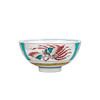 Gohan Chawan Kutani yaki ware Japanese Rice bowl Aka-e phoenix Overglaze red