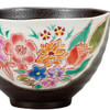 Kutani yaki ware Japanese Rice bowl Ochazuke Chawan Flower garden Sawada Ikumi