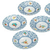 Kutani yaki ware Japanese Small Plate Dish set of 5Fruit Design 6.4in Japan