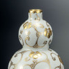 Kutani ware JapanGourd-Shaped Tokkuri Raised Gold White Beading Ivy Kingyoku