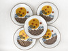 Kutani yaki ware Japanese Small Plate Dish set of 5 Wave Chidori Plover Japan